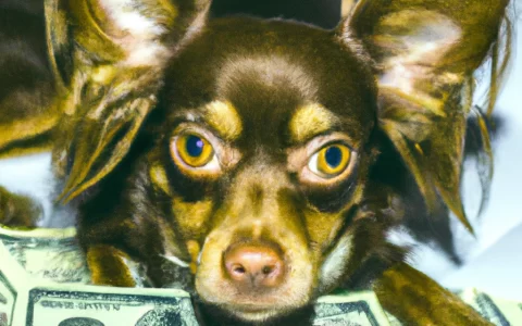 dog with money